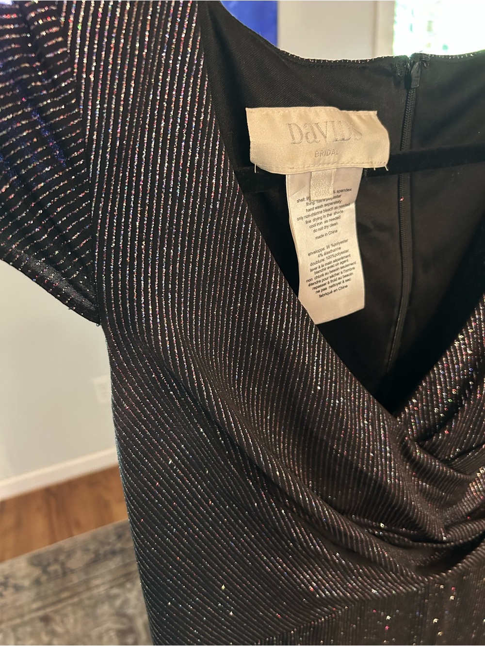 David’s Bridal Sparkle Evening Gown - Black